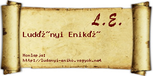 Ludányi Enikő névjegykártya